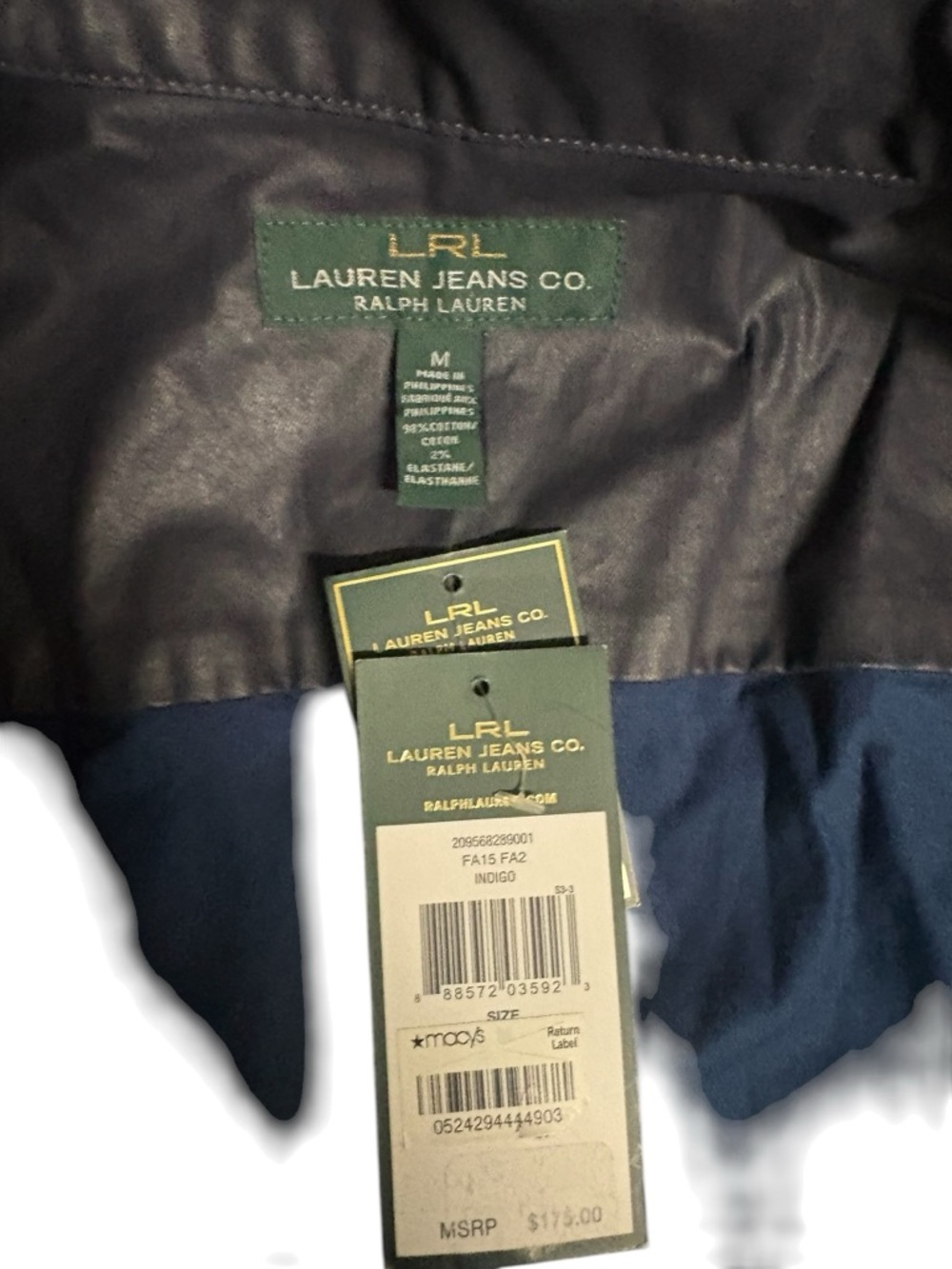 Ralph Lauren Navy Zip-Front Utility Jacket - Picture 5 of 5